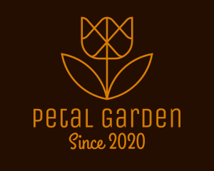 Geometric Flower Garden logo design