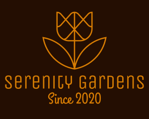 Geometric Flower Garden logo design