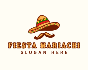 Mexico Hat Mustache logo design