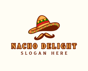 Mexico Hat Mustache logo design