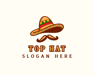 Mexico Hat Mustache logo design