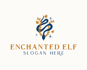 Enchanted Snake Leaf logo design