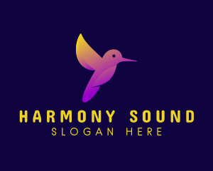 Creative Gradient Hummingbird Logo