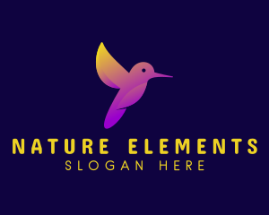 Creative Gradient Hummingbird Logo