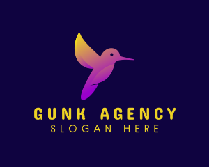 Creative Gradient Hummingbird logo design