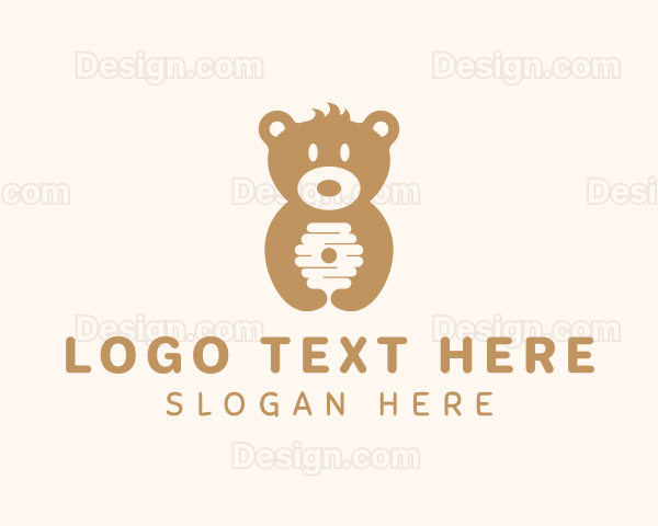 Honey Bear Beehive Logo