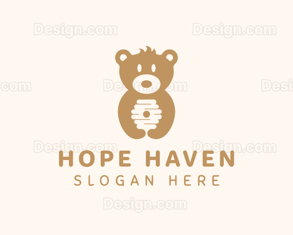Honey Bear Beehive Logo