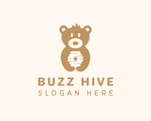 Honey Bear Beehive logo design