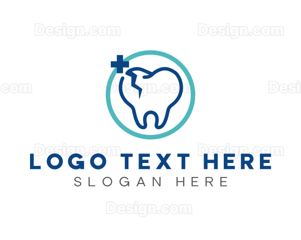 Dental Tooth Crack Repair Logo