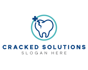 Dental Tooth Crack Repair logo design