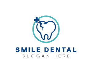 Dental Tooth Crack Repair logo design