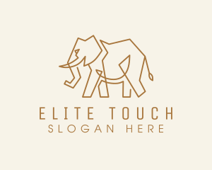 Gold Deluxe Elephant  logo design