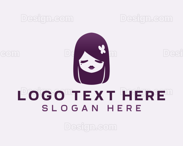 Cute Beauty Woman Logo