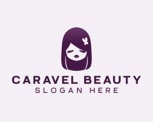 Cute Beauty Woman logo design