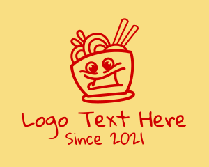 Happy Noodle Bowl logo design