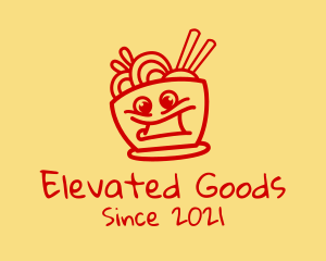 Happy Noodle Bowl logo design