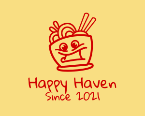 Happy Noodle Bowl logo design