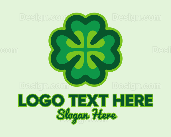 Green Irish Shamrock Logo