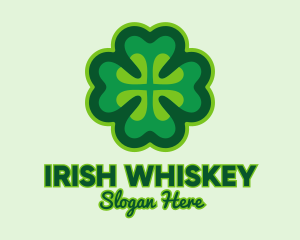 Green Irish Shamrock  logo