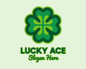 Green Irish Shamrock  logo design