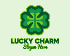 Green Irish Shamrock  logo design