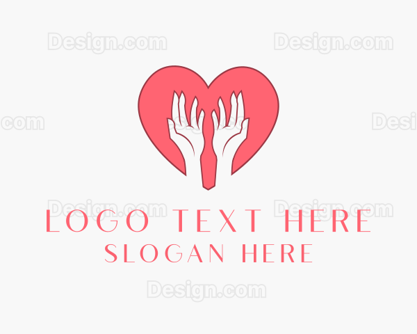 Pink Heart Care Logo