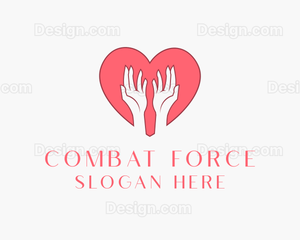 Pink Heart Care Logo
