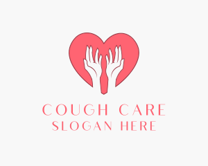 Pink Heart Care logo design