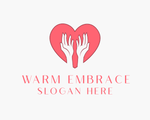 Pink Heart Care logo design