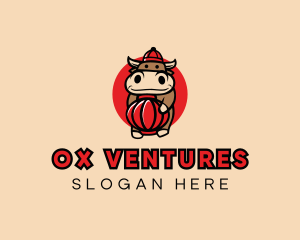 Chinese Ox Lantern logo design