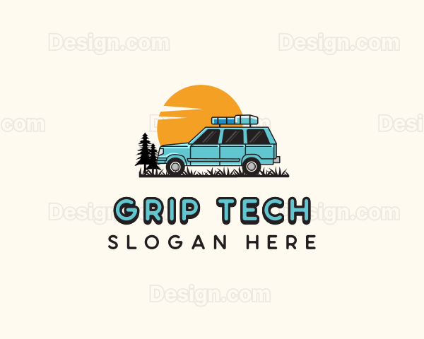 Car Travel Road Trip Logo