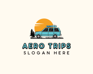 Car Travel Road Trip logo design