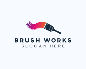 Paint Brush Painting logo design