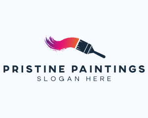 Paint Brush Painting logo design