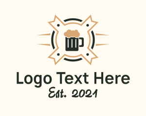 Beer Mug Ribbon Badge logo