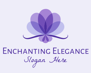 Purple Flower Petals logo design