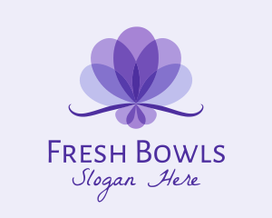 Purple Flower Petals logo design