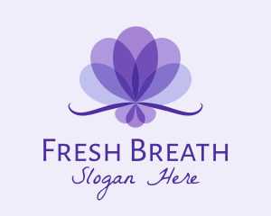 Purple Flower Petals logo design