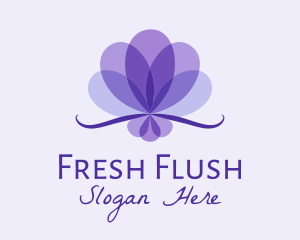 Purple Flower Petals logo design