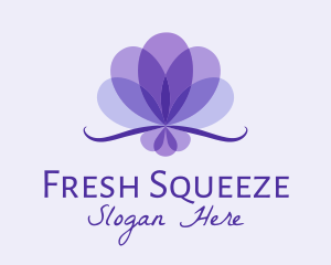 Purple Flower Petals logo design