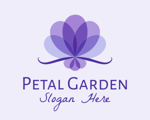 Purple Flower Petals logo design