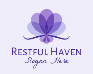 Purple Flower Petals logo design