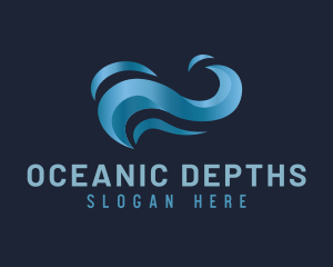 Blue Ocean Wave logo design