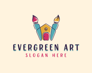 Art School Daycare Kindergarten logo design