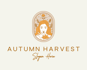 Autumn Beauty Woman logo design