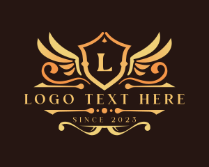 Luxury Wings Shield Logo