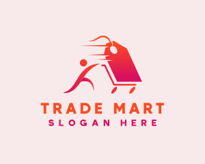 People Cart Sale logo design