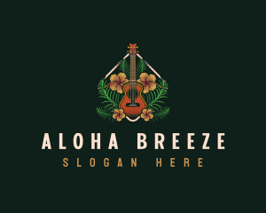 Ukulele Hawaiian Music logo design