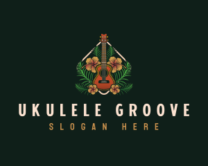 Ukulele Hawaiian Music logo design