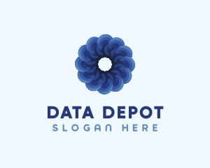 Blue Flower Garden logo design